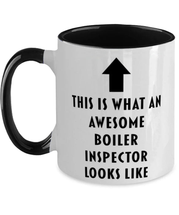This is What an Awesome Boiler Inspector, Funny, Cheap, Inappropriate, Gift for, Black Two-Tone, Boiler Inspector Coffee Mug