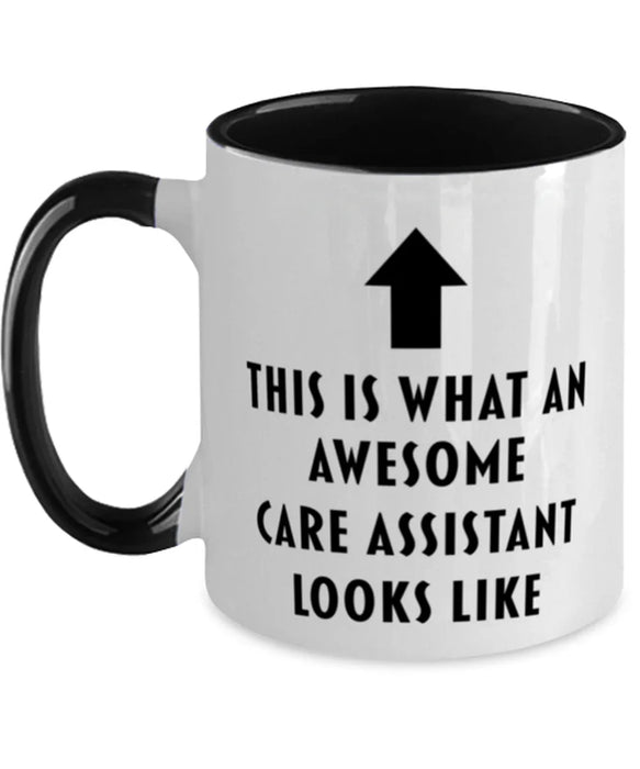 This is What an Awesome Care Assistant, Funny, Cheap, Inappropriate, Gift for, Black Two-Tone, Care Assistant Coffee Mug