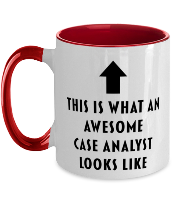 This is What an Awesome Case Analyst, Funny, Cheap, Inappropriate, Gift for, Red Two-Tone, Case Analyst Coffee Mug