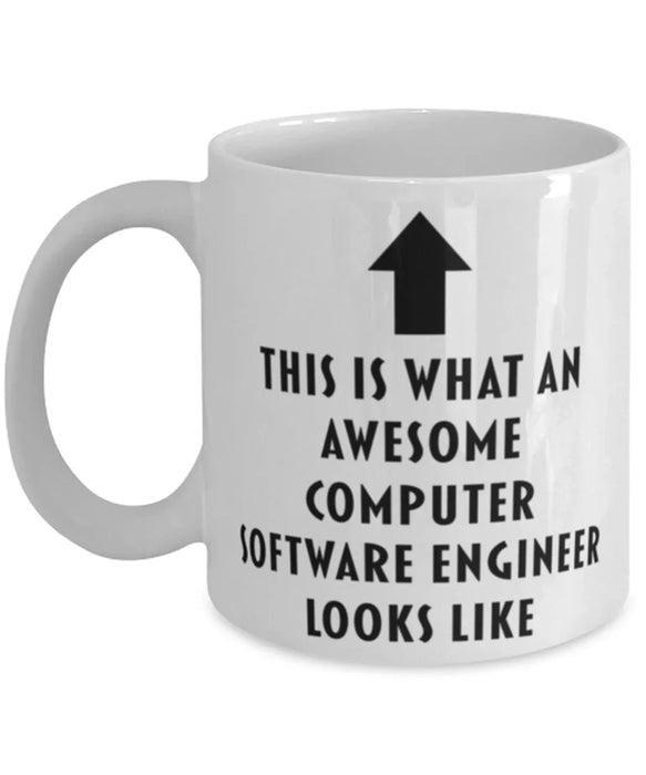 This is What an Awesome Computer Software Engineer Looks Like Coffee Mug, Funny, Cheap, Inappropriate, Gift for, Mug