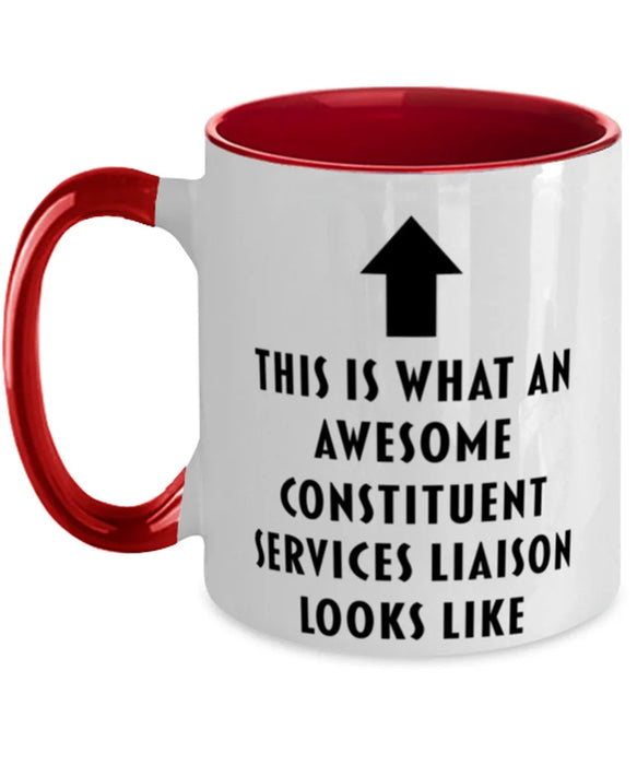 This is What an Awesome Constituent Services Liaison, Funny, Cheap, Inappropriate, Gift for, Red Two-Tone, Constituent Services Liaison Coffee Mug