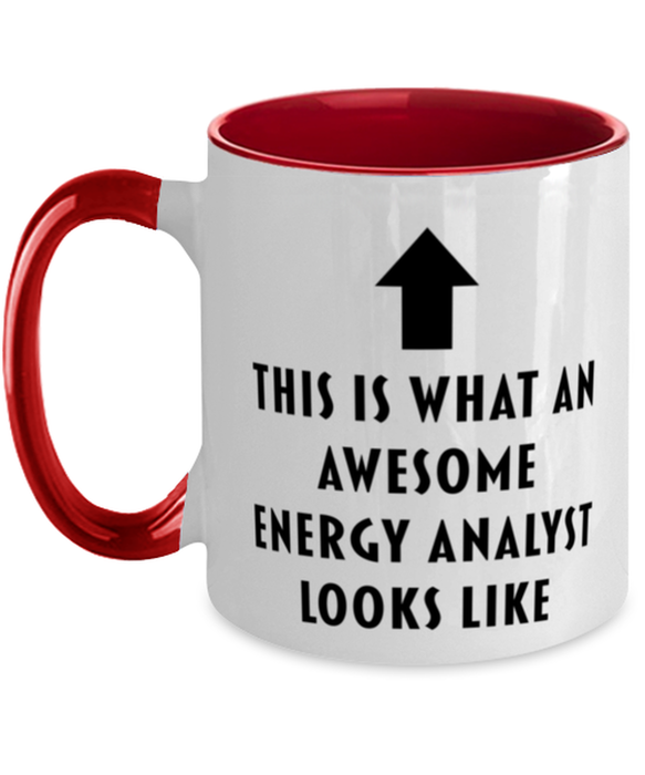 This is What an Awesome Energy Analyst, Funny, Cheap, Inappropriate, Gift for, Red Two-Tone, Energy Analyst Coffee Mug