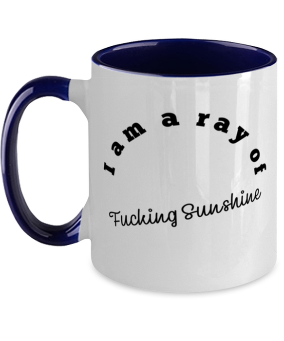 And Here We Fucking Go Again Mug, Funny Mugs, Friend Gifts, Colleague Mug, Companion Gift, Surprise Gift, Workmate Mug, Birthday Gift, Navy Two-Tone