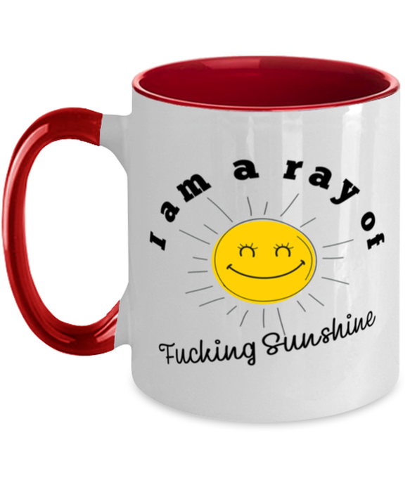 And Here We Fucking Go Again Mug, Funny Mugs, Friend Gifts, Colleague Mug, Companion Gift, Surprise Gift, Workmate Mug, Birthday Gift, Red Two-Tone