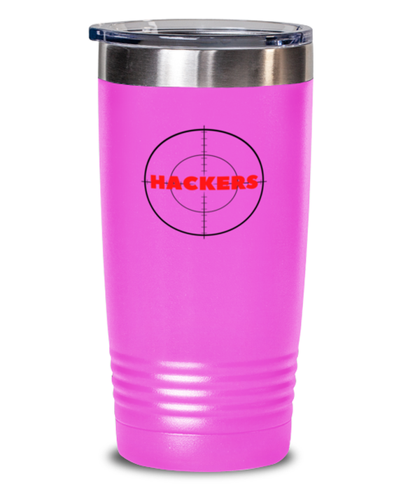 Cyber Security Analyst, Technician, CISO Tumbler, Hunt Hackers, Chief Information Security Officer, Cyber Security Analyst, Technician, CISO Funny, Inappropriate, Gag, Tumbler Pink, Gift for Cyber Security Analyst, Technician, CISO