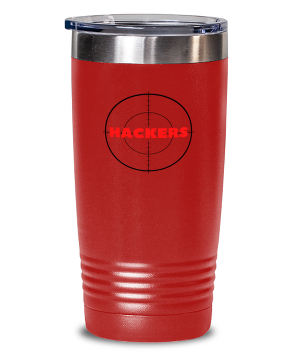 Cyber Security Analyst, Technician, CISO Tumbler, Hunt Hackers, Chief Information Security Officer, Cyber Security Analyst, Technician, CISO Funny, Inappropriate, Gag, Tumbler Red, Gift for Cyber Security Analyst, Technician, CISO