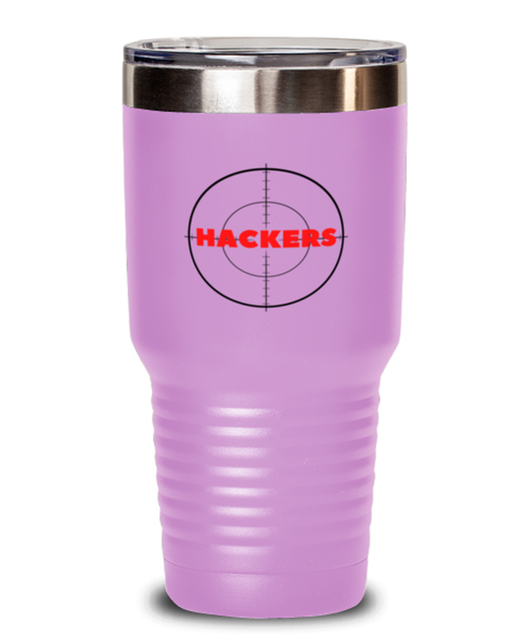 Cyber Security Analyst, Technician, CISO Tumbler, Hunt Hackers, Chief Information Security Officer, Cyber Security Analyst, Technician, CISO Funny, Inappropriate, Gag, Tumbler Light Purple, Gift for Cyber Security Analyst, Technician, CISO