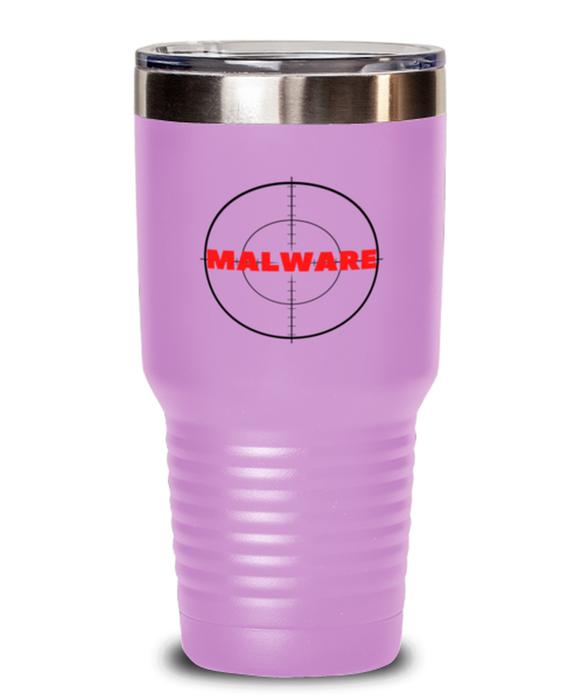 Cyber Security Analyst, Technician, CISO Tumbler, Hunt Malware, Chief Information Security Officer, Cyber Security Analyst, Technician, CISO Funny, Inappropriate, Gag, Tumbler Light Purple, Gift for Cyber Security Analyst, Technician, CISO