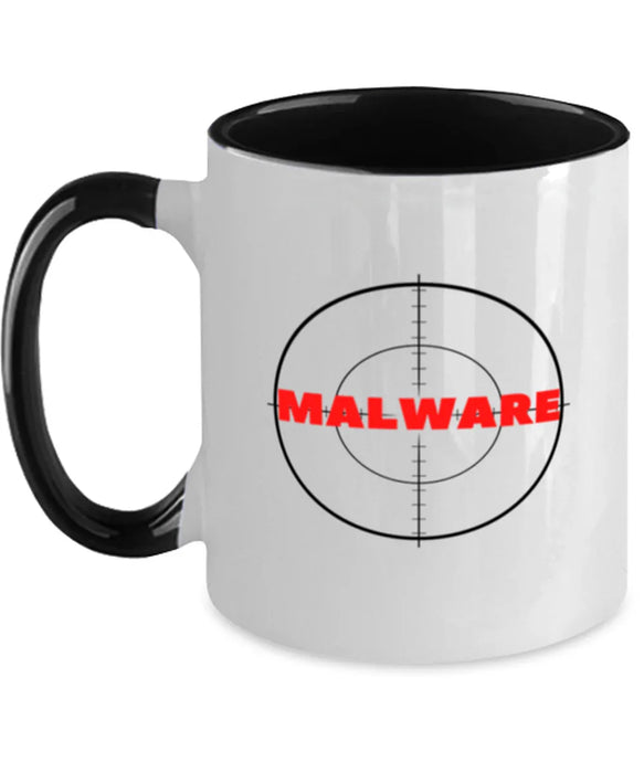 Cyber Security Analyst, Technician, CISO Coffee Mug, Hunt Malware, Chief Information Security Officer, Cyber Security Analyst, Technician, CISO Funny, Inappropriate, Gag, Coffee Mug Black Two Tone, Gift for Cyber Security Analyst, Technician, CISO