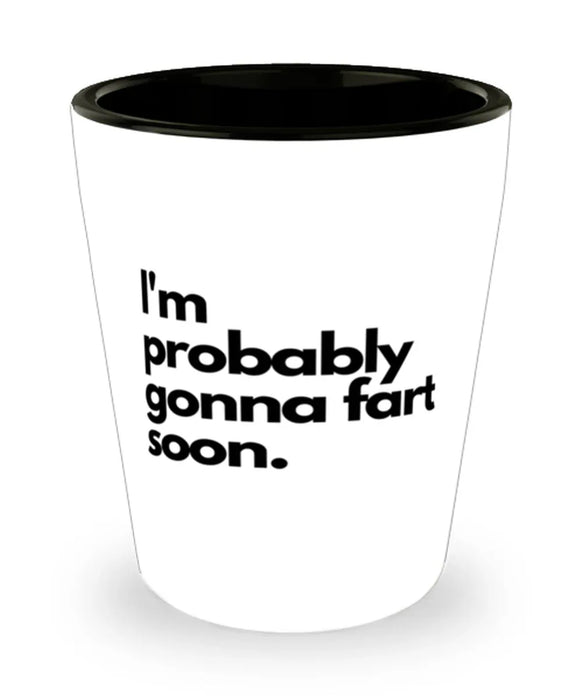 Fart Mug Shot Glass, I'm Probably Gonna Fart Soon, Fart Mug Funny, Inappropriate, Gag, Shot Glass, Gift for Fart Mug