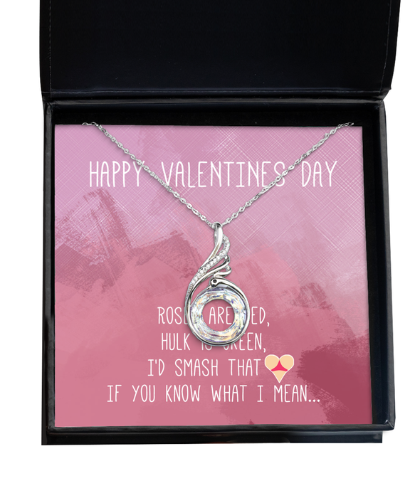 To My Girlfriend, Wife, Fiance, Valentine, Girlfriend, Wife, Fiance, Valentine Jewelry, Inappropriate, I'd Smash That Ass, Phoenix Necklace