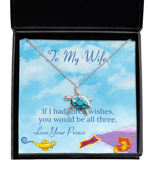 To My Wife, Wife Jewelry, You Wow My Heart, Turtle Necklace