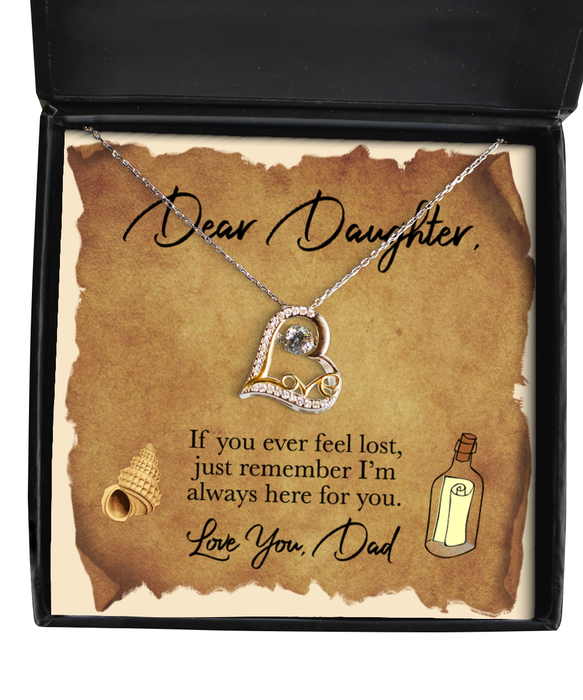 To My Daughter, Daughter Jewelry, If you were lost I would find you, Love Dancing Necklace