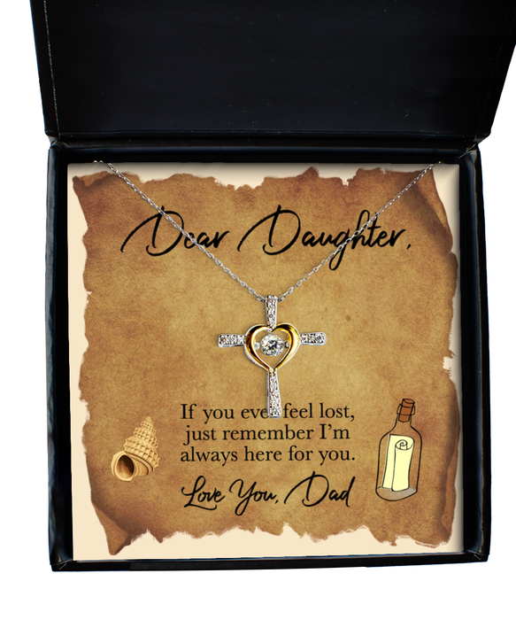 To My Daughter, Daughter Jewelry, If you were lost I would find you, Cross Dancing Necklace