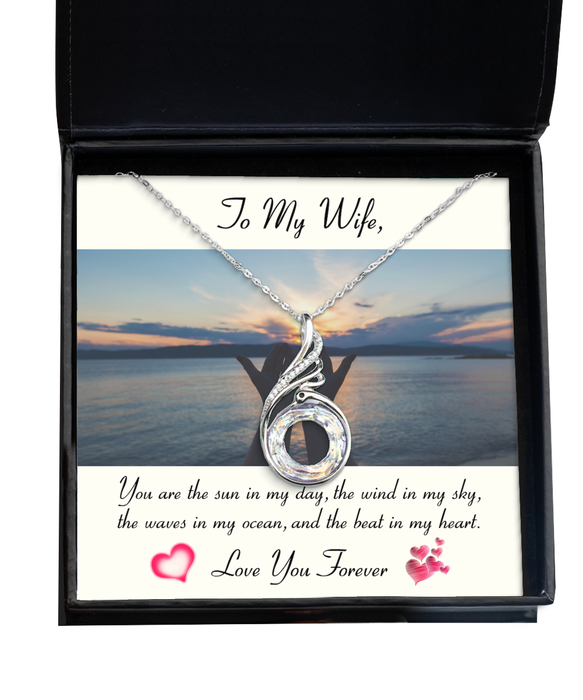 To My Wife, Wife Jewelry, You are the sun in my day, Phoenix Necklace