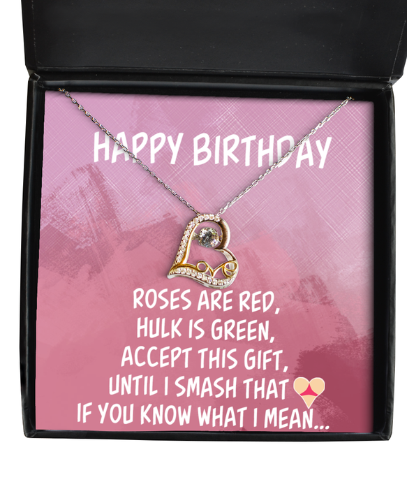 To My Girlfriend, Wife, Girlfriend, Wife Jewelry, Happy Birthday, Inappropriate Smash that Ass, Love Dancing Necklace