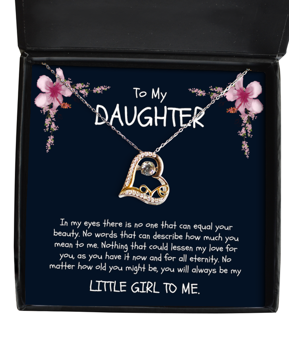 To My Daugher, Daugher Jewelry, You will always be my little girl, Love Dancing Necklace