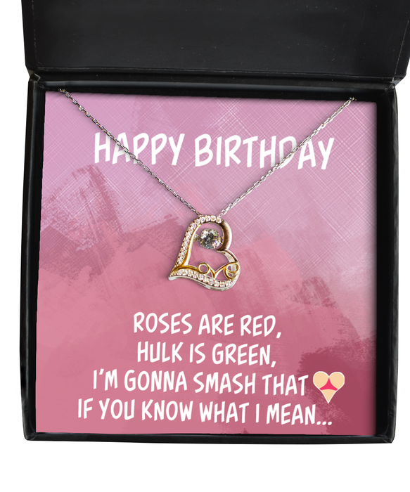 To My Girlfriend, Wife, Girlfriend, Wife Jewelry, Happy Birthday, Inappropriate Smash that Ass, Sex, Love Dancing Necklace