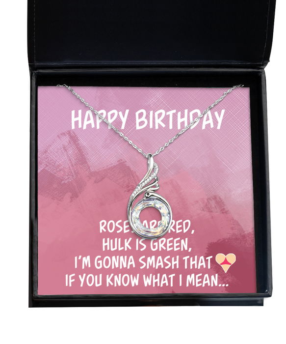 To My Girlfriend, Wife, Girlfriend, Wife Jewelry, Happy Birthday, Inappropriate Smash that Ass, Sex, Phoenix Necklace