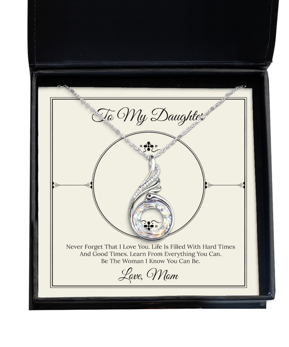 To My Daugher, Daugher Jewelry, Never Forget I love you, Phoenix Necklace