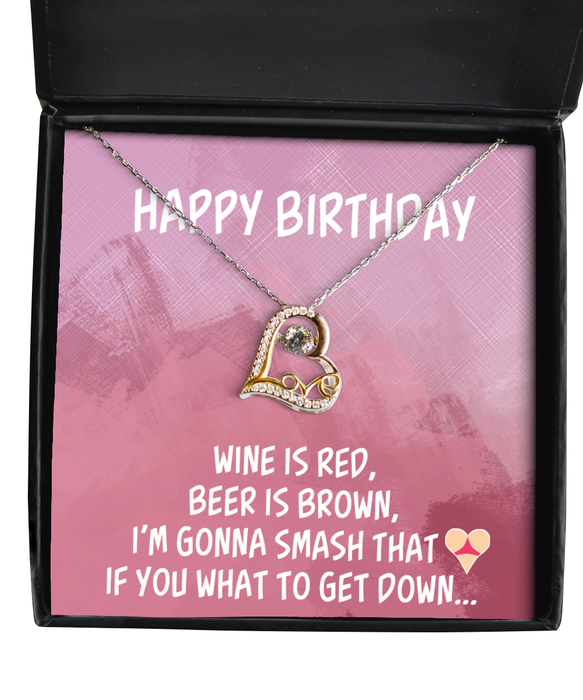 To My Girlfriend, Wife, Girlfriend, Wife Jewelry, Happy Birthday, Inappropriate Smash that Ass, Get Down, Love Dancing Necklace