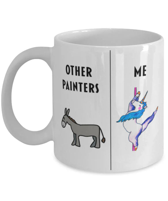 Funny Painter Coffee Mug, Gift for Painter, Gag Gift for Painter, Unique Gift for Painter, Cheap Painter Gift, Donkey Unicorn Mug