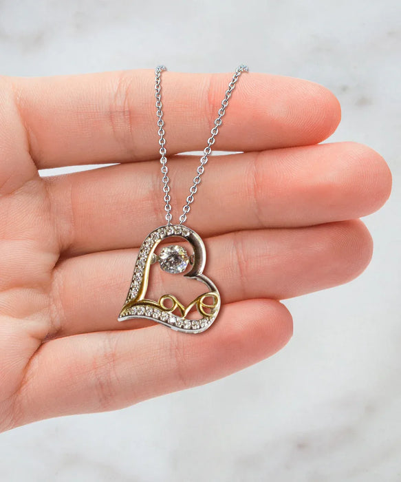 To My Wife Valentines Christmas, Wife Valentines Christmas Jewelry, My mind is filled with thoughts of you., Love Dancing Necklace