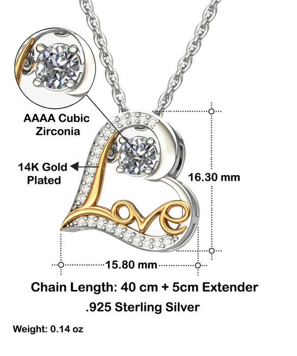 To My Wife, Fiance, Girlfriend, Wife, Fiance, Girlfriend Jewelry, You are the Sun, Moon, Stars, Love Dancing Necklace