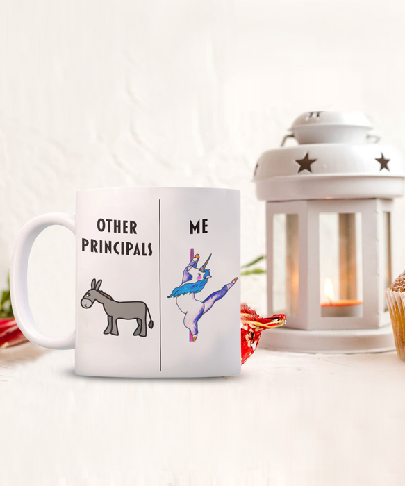 Principal Coffee Mug, Funny Gift for Principal, Gift for High School Principal, Grade School, Cheap, Inappropriate, Unique, Gag, Unicorn