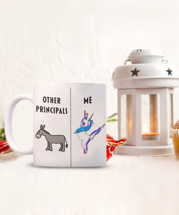 Principal Coffee Mug, Funny Gift for Principal, Gift for High School Principal, Grade School, Cheap, Inappropriate, Unique, Gag, Unicorn