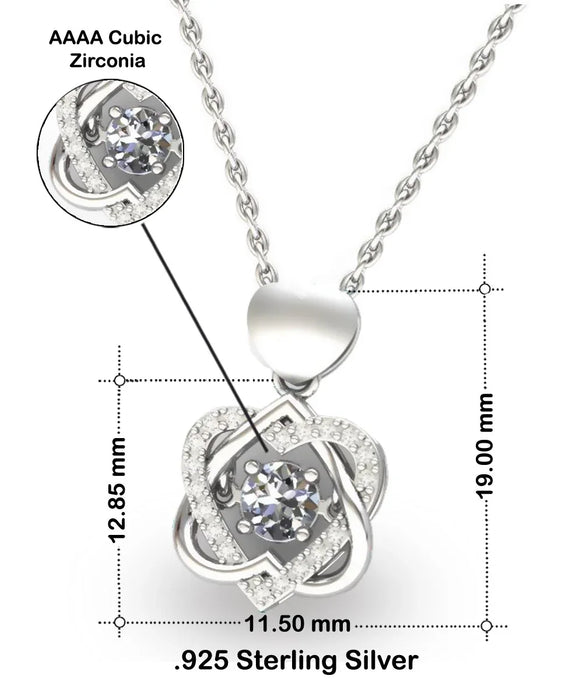 To My Girlfriend, Wife, Girlfriend, Wife Jewelry, Happy Birthday, Inappropriate Smash that Ass, Get Down, Heart Knot Silver Necklace