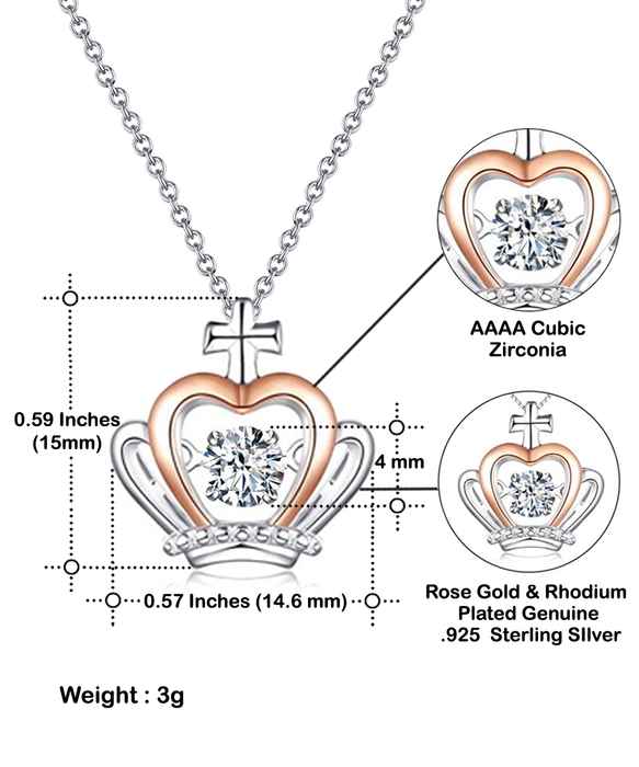 To My Hot Girlfriend, Valentines, Hot Girlfriend, Valentines Jewelry, Of All the Fish You're the One I want to Mount, Crown Necklace