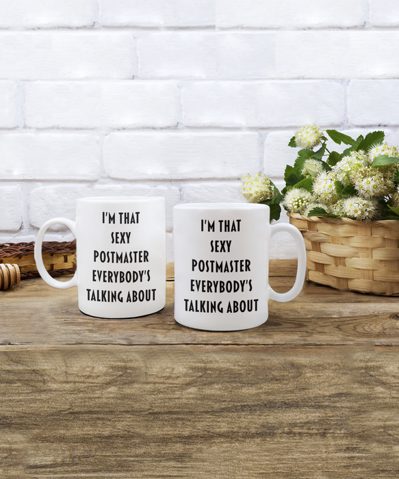 Postmaster Coffee Mug, Funny, Cheap, Inappropriate, Sexy, Gift For Postmaster, White Mug