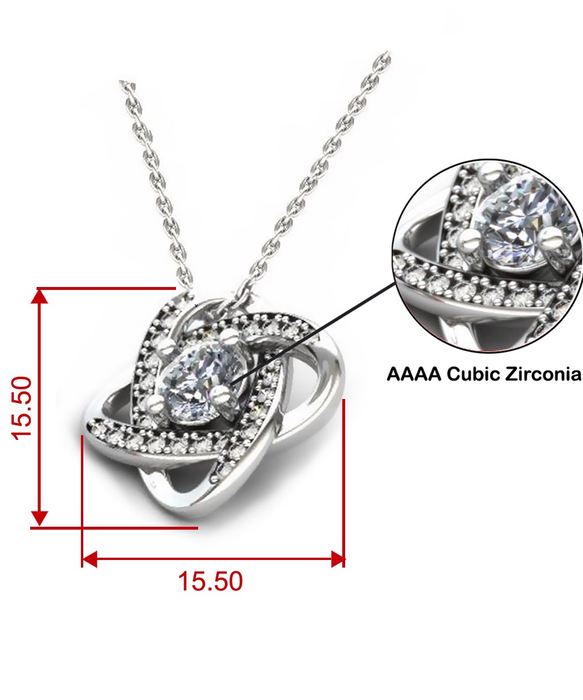 To My Wife, Wife Jewelry, You are the sun in my day, Love Knot Silver Necklace