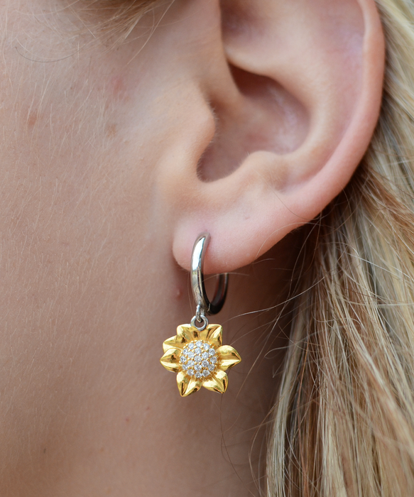 To My Wife, Valentines Jewelry, Gift for Wife, Sunflower Earrings, Funny, Unique, Thoughtful