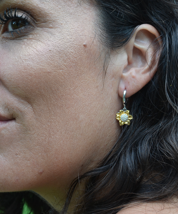 To My Wife  Valentines Jewelry, Gift for Wife, Sunflower Earrings, Funny, Unique, Thoughtful