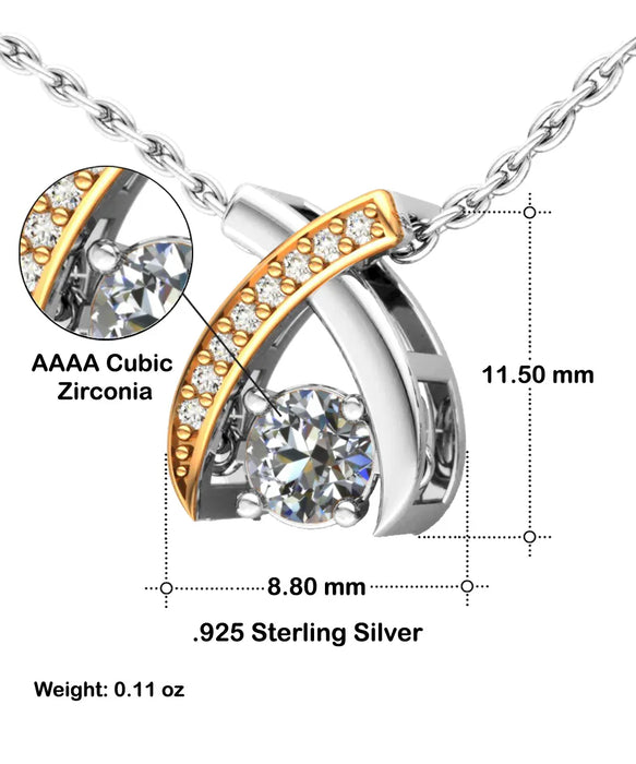 To My Wife, Fiance, Girlfriend, Wife, Fiance, Girlfriend Jewelry, You are the Sun, Moon, Stars, Wishbone Dancing Necklace
